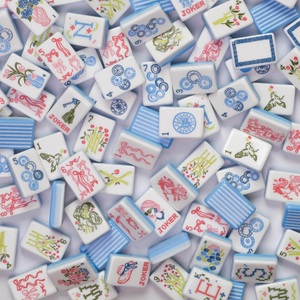 Lujosas fichas de mahjong americanas de acrílico <span class=keywords><strong>Miss</strong></span> Darling de 160 piezas, portátiles de 3 capas, modernas, ideales para regalos de entretenimiento para adultos - Product Image 5