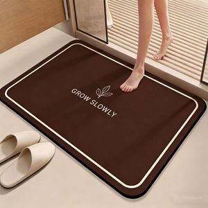 Tapis de salle de bain en terre de diatomées, tapis absorbants pour toilettes, imperméables, découpables, antidérapants (usine) - Product Image 2