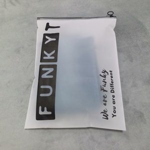 High PVC black zipper packaging bags custom plastic packaging zip bag