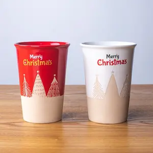 Caneca de café de cerâmica mais vendida com design de Natal para uso doméstico e de cozinha para presentes