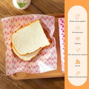 Papel Cuadrado para Hornear de Grado Alimenticio, Envoltorio para Hamburguesas, Antigrasa, Reciclable, Compatible con Impresión Offset, Tamaño Personalizado, para Comida Rápida y Sándwiches - Product Image 3