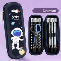 Trousse à crayons double couche mignonne pour enfants, motif dessin animé