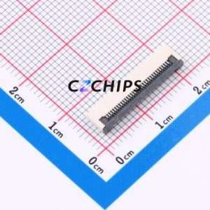 CAX-AFC01-32XCB-H2.0 FFC/FPC Connector SMD,P=0.5mm,Horizontal Mount Connector Flip Cover Type Bottom Contact 32P 0.5mm - Product Image 1