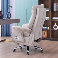 Chaise de bureau de direction moderne avec sièges ergonomiques Style élévateur en cuir véritable Hauteur réglable Utilisation au bureau