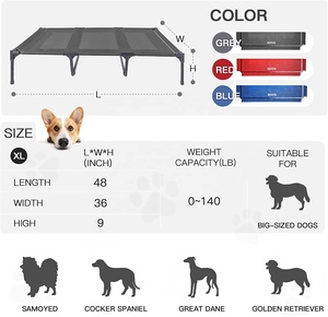 Camas de acero para perros, cama elevada para prevenir bacterias, resistente, talla XL - Product Image 3