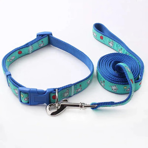 Petit quantité minimale de commande collier de chat tissé en nylon de style imprimé de luxe laisse meilleure qualité avec logo personnalisé décoration de plumes caractéristique de rupture - Product Image 6