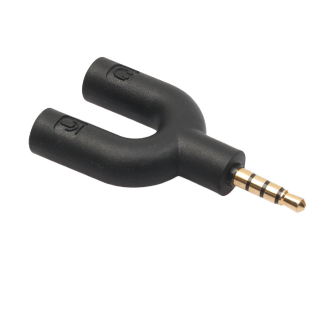 3.5 millimetri AUX Cavo con Audio U Splitter Adattatore per Smartphone Auricolare Adattatori per Smartphone MP3 MP4 Lettore