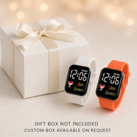 Jam Tangan Sport Mewah Kotak Logo Kustom 2026 untuk Wanita Pria Anak-anak, Jam Tangan Digital LED Elektronik, Fashion Kasual Simpel