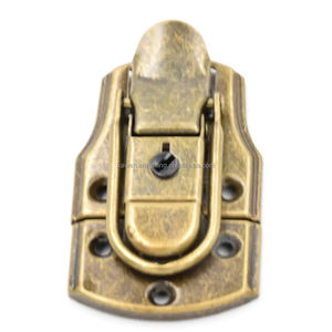 रेट्रो प्रकार प्राचीन <span class=keywords><strong>Drawbolt</strong></span> बंद होने कुंडी कुंडी धातु मामले सामान उड़ान मामले ताला लकड़ी बॉक्स हार्डवेयर विंटेज ताला Clasps - Product Image 3