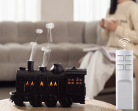 2024 cadeau personnalisé nouveau diffuseur de parfum intelligent diffuseur d'huiles essentielles train unique 7 couleurs flamme diffuseur d'arôme à ultrasons
