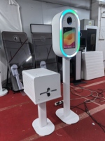   Borne photo iPad Selfie Dslrbooth Lumabooth 12,9 pouces iPad Air 13 pouces pour événements, mariages, avec miroir, flash et imprimante sur support