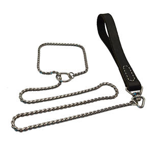 Venta al por mayor 4,5 MM 316L Acero inoxidable cachorro perro cuerda P cadena serpiente cadena perro estrangulador cadena Slip plomo manos libres correa de perro - Product Image 5
