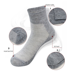 <strong>Hot</strong> Sale Cotton Jacquard Men's Solid Color <strong>Socks</strong> Custom logo Packaging Soft and Breathable Men Embroidery <strong>Socks</strong> - Product Image 3