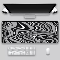 Tapis de Souris Grande Taille TOPO à Motif Liquide Abstrait Strata, Bord Coudré, Vente Chaude, Personnalisé, Vente en Gros