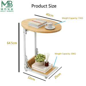 Wholesale Removeable <strong>Folding</strong> Bamboo Sofa Side <strong>Table</strong> <strong>Coffee</strong> <strong>Table</strong> Modern for Living Room - Product Image 2