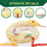 Custom Giant Snake Kuscheltier mit 3 Babys und 2 Eiern Tröster aus Polyester Baumwoll stoff gefüllt mit PP Baumwolle