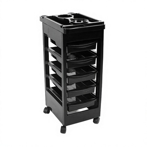 Modern Plastic Salon <b>Trolley</b> Eco-Friendly <b>4</b>-<b>Wheel</b> Hair Coloring Cart for Bedroom & Home Office Use Custom Fashion - Product Image 4