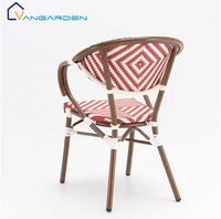Chaises de salle à manger modernes en rotin pour l'extérieur, empilables, respirantes, imperméables, minimalistes, pour balcon, patio, jardin, parc, meubles portables