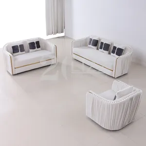 Venta al por mayor de muebles de sala de estar de lujo muebles de sala de tela de terciopelo sofá conjunto de sofá de lujo seccional