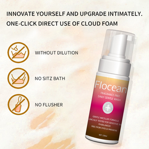 Flocean Geruchs freier Schaum Intim pflege reiniger Körper wäsche für Intim bereich Fabrik quelle - Product Image 5