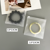 Sac de montre en EVA transparent givré personnalisable, résistant à l'humidité, avec fermeture éclair, adapté aux bijoux, aux boucles d'oreilles, aux cosmétiques et aux câbles de données