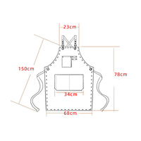 Tablier de travail en toile multi-poches en coton polyester résistant à l'usure de 16 oz