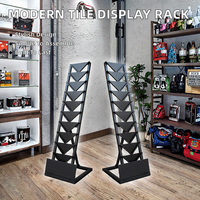Hot Selling moderne Mosaik Marmor Granit Stein Keramik Dach Porzellan Wandfliesen Display Racks Boden Metall Muster halter