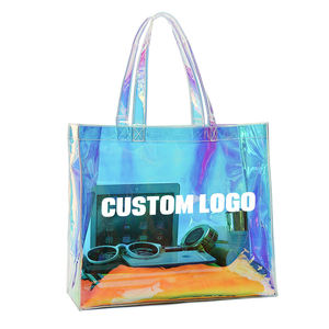Bolso De Mano De Pvc Con Logotipo Para Mujer, Bolsa Holográfica De Hombro Transparente, Bolso De Mano Irid Compra - Product Image 1