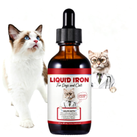 Complément de Fer Liquide avec Vitamines C et E à Absorption Rapide pour Chiens et Chats, Santé Immunitaire et Digestive, Marque Privée OEM