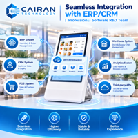 Terminal de paiement et de billetterie en libre-service Cairan 15,6 pouces, résolution 1920x1080, avec imprimante et SDK intégré, processeur Intel Core i5