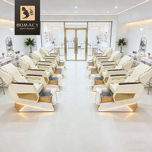 Sillón de Pedicura de Lujo de Nuevo Estilo, Logotipo Personalizado, Masaje de Espalda + Respaldo Reclinable Ajustable, Color Personalizado, Muebles de Salón de Alta Gama - Product Image 6