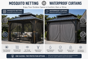 Commercial Hardtop <strong>Gazebo</strong> Waterproof <strong>Heavy</strong> <strong>Duty</strong> 3*3m 3*4m Solution Aluminum Pergola for Hotel Resort Project Factory - Product Image 6