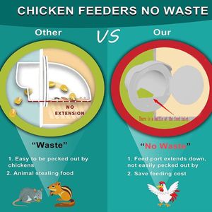Poultry Pro Feeder Green Plastic Tubular Chicken Feed Hopper Gravity Feeder For Poultry Farming Equipment - Product Image 2