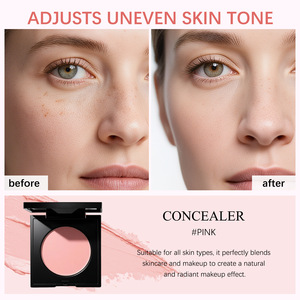 Crema Hidratante Iluminadora y Correctora para el Contorno <span class=keywords><strong>de</strong></span> Ojos, Fórmula Humectante, Cobertura para <span class=keywords><strong>Ojeras</strong></span>, Pincel <span class=keywords><strong>Corrector</strong></span>, Marcas Privadas - Product Image 3