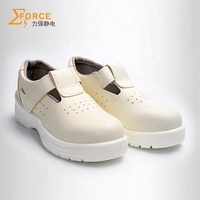 Nouveau Style pas cher blanc 4 trous maille supérieure Esd chaussures de sécurité pour salle blanche chaussures à dissipation statique avec semelle antidérapante