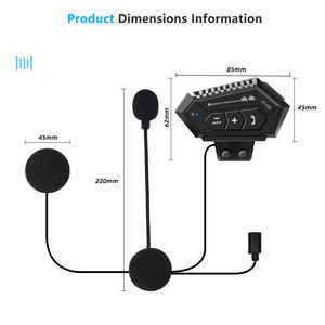 Auriculares Bluetooth para Casco de Motocicleta IP67 Resistentes al Agua BT-12B, Intercomunicador de 30M para 2 Conductores - Product Image 3