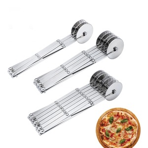 Cuchilla Cortadora de Masa de 3/5/7 Ruedas, Divisor de Pasta Lateral, Rodillo Flexible, Pelador de Pizza y Repostería, Herramientas de Acero Inoxidable para Hornear - Product Image 1