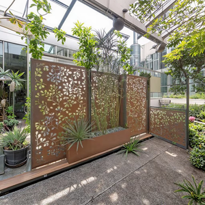 Custom <b>Decorative</b> Outdoor Laser Cut Metal Black Privacy Panels Garden Fencing <b>Screens</b> - Product Image 6
