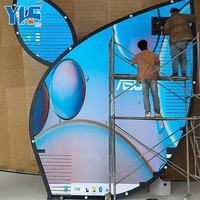 Écran LED cube publicitaire intérieur P2.5 Module d'écran LED de forme irrégulière Mur vidéo d'affichage cube LED à rafraîchissement élevé