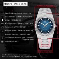 PAGANI DESIGN PDYS020 Ultra-thin 7mm Men's Quartz Watch 222 Series Sapphire Stainless Steel Waterproof Men's Watch