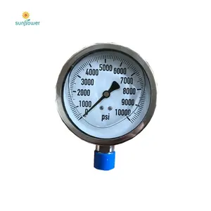 Hồ bơi Spa lọc nước đo áp suất, 0-60 psi, đáy gắn kết, 1/4-inch Ống chủ đề