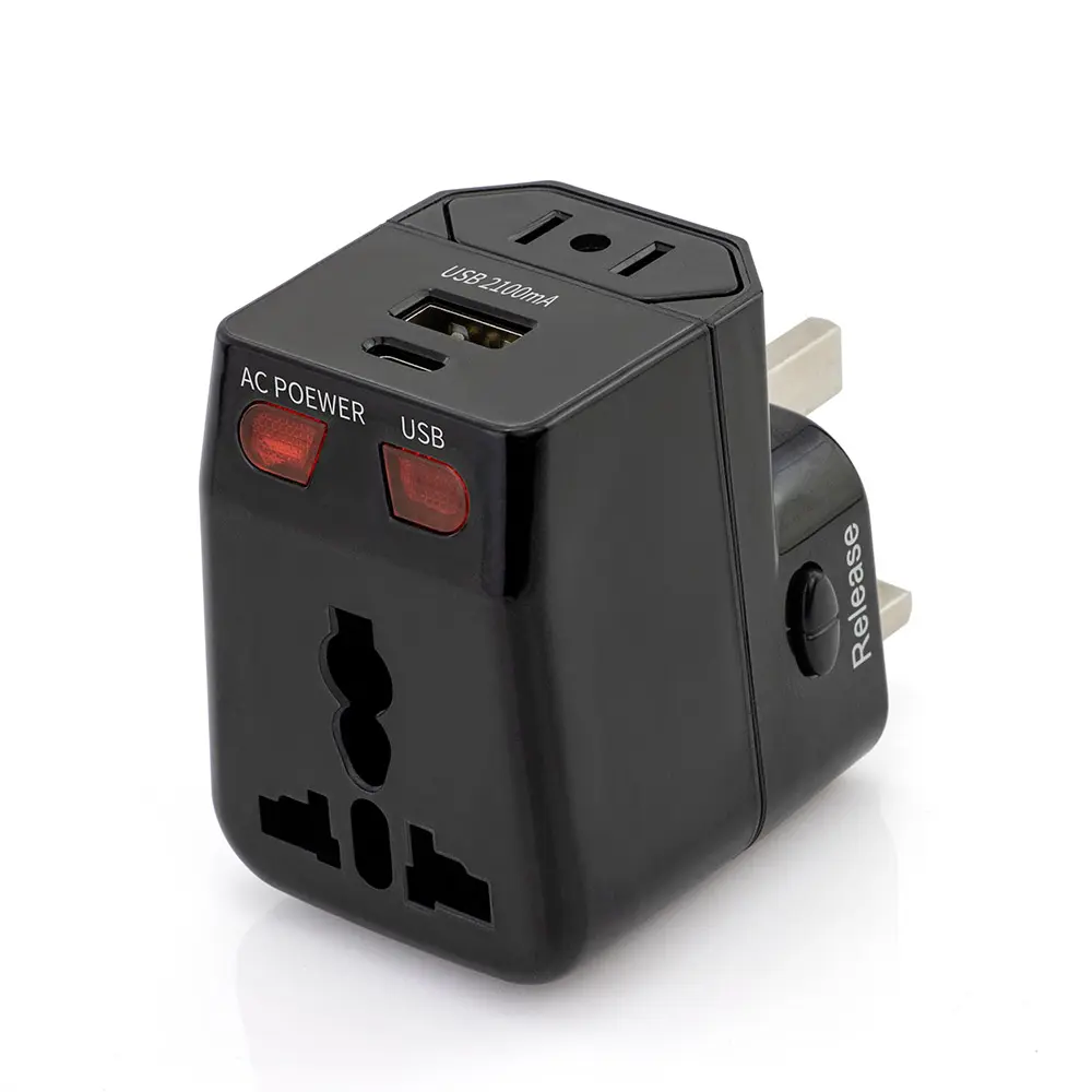 Wonplug 새로운 제품 아이디어 2024 범용 여행 어댑터 USB 충전기 세계 편리한 전원 충전기 세계 USB 충전기 어댑터