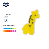 Dernière Nouveauté : Patch Brodé Personnalisé en Fil de Polyester, Girafe Jaune, en Feutre Non Tissé Écologique Thermocollant