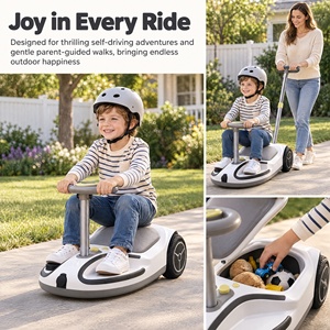 Trottinette électrique pour enfants 24V 180W, <span class=keywords><strong>hoverboard</strong></span> auto-équilibré avec poignée, pneus de 6,5 pouces, kart pour enfants, amusement en plein air - Product Image 6