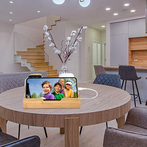 במבוק עץ רב מכשיר USB טעינת תחנת טלפון stand ומזח מארגן שולחן תחנת עגינה - Product Image 4