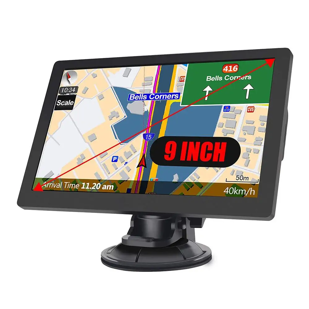 מפעל חם 9 אינץ בהירות גבוהה WinCE OS GPS משאיות משאית HGV Navigator