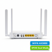 ZIKUN AX3000 WiFi6 ONU/ONT 4GE 2USB ZC-521X6D Doble Modo GPON/EPON Conmutación Automática FTTH ISP Garantía de 5 Años