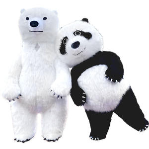 Cartone animato gonfiabile panda mascotte costume orsacchiotto polare carnevale di <span class=keywords><strong>Halloween</strong></span> costume mascotte - Product Image 1