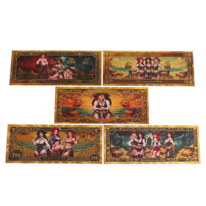 <span class=keywords><strong>Cartes</strong></span> <span class=keywords><strong>de</strong></span> collection en gros, étanches, en plastique, avec motifs <span class=keywords><strong>de</strong></span> pirates, <span class=keywords><strong>de</strong></span> belles femmes d'anime, <span class=keywords><strong>cartes</strong></span> à feuille d'or et billets <span class=keywords><strong>de</strong></span> <span class=keywords><strong>banque</strong></span> dorés pour collection et cadeaux - Product Image 1