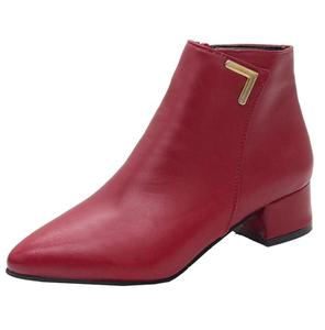 Botas <span class=keywords><strong>Chelsea</strong></span> para mujer europeas y americanas en tallas grandes 41/42/<span class=keywords><strong>2021</strong></span> Nuevos Botines de tacón grueso de tacón medio en estilo británico - Product Image 5